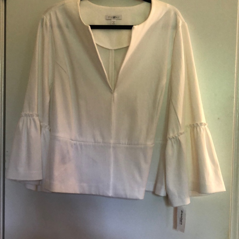 Roz & Ali Plus size off white blazer